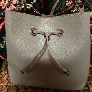 Kate Spade Gray Drawstring Purse